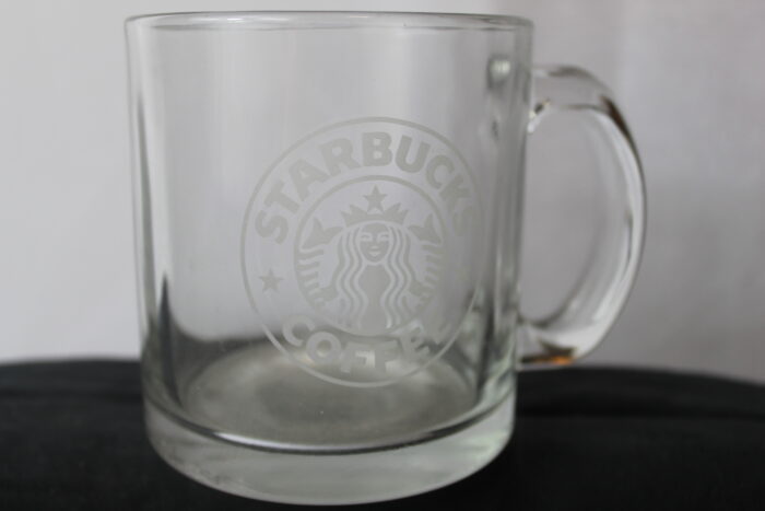 Starbucks vintage clear glass coffee mug